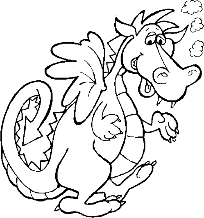 Dibujo de un dragon para colorear - Imagui
