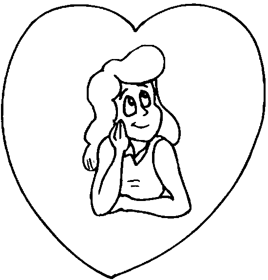 Dibujos para colorear de Enamorados, San Valentin