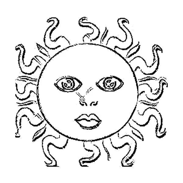 Dibujos para colorear Estrellas Sol Luna Dibujos para imprimir