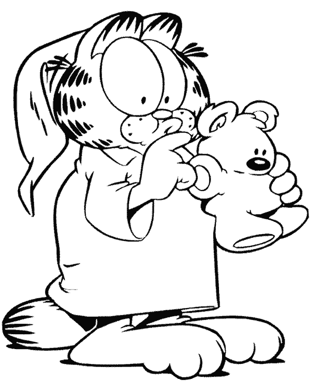 Dibujos para colorear de Garfield, Plantillas para colorear de ...