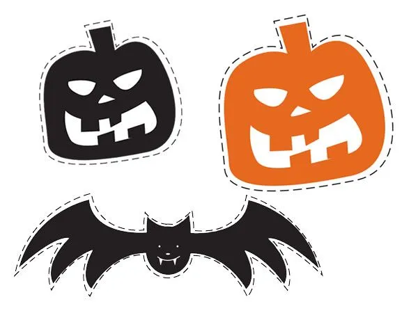 Dibujos para Colorear: Guirnalda de Halloween para imprimir
