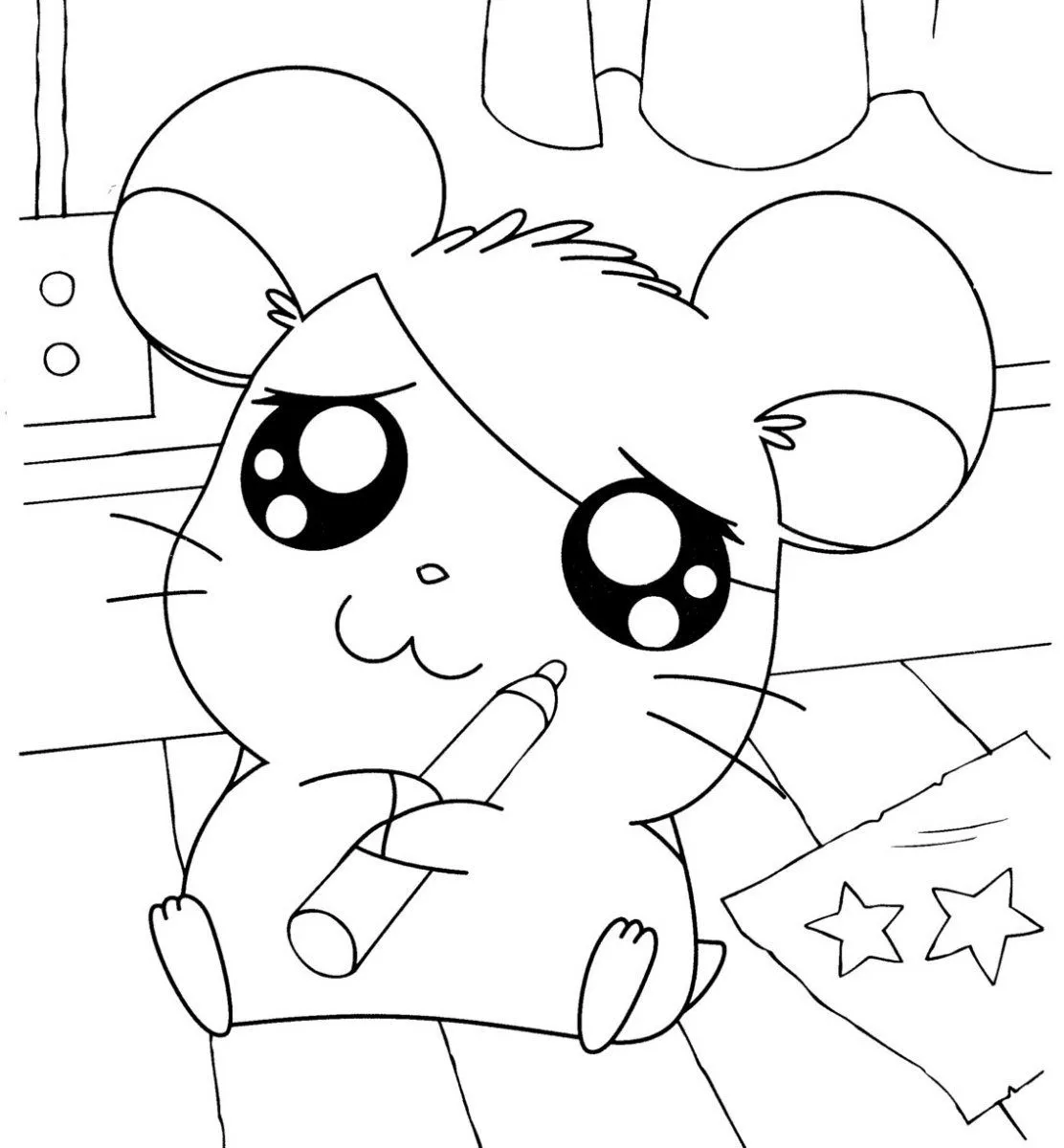 Dibujos para colorear de hámsters | Colorear imágenes Dibujos para colorear de hámsters | Colorear imágenes