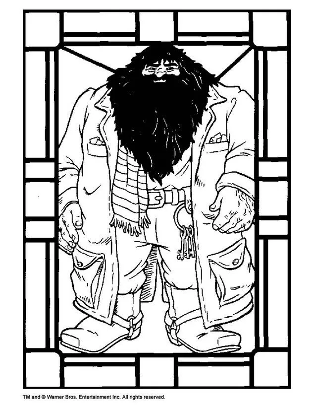 Dibujos para colorear HARRY POTTER - gigante Hagrid Dibujos para colorear HARRY POTTER - gigante Hagrid