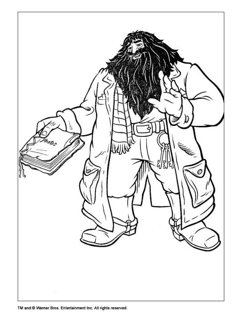Dibujos para colorear HARRY POTTER - hagrid el gigante Dibujos para colorear HARRY POTTER - hagrid el gigante