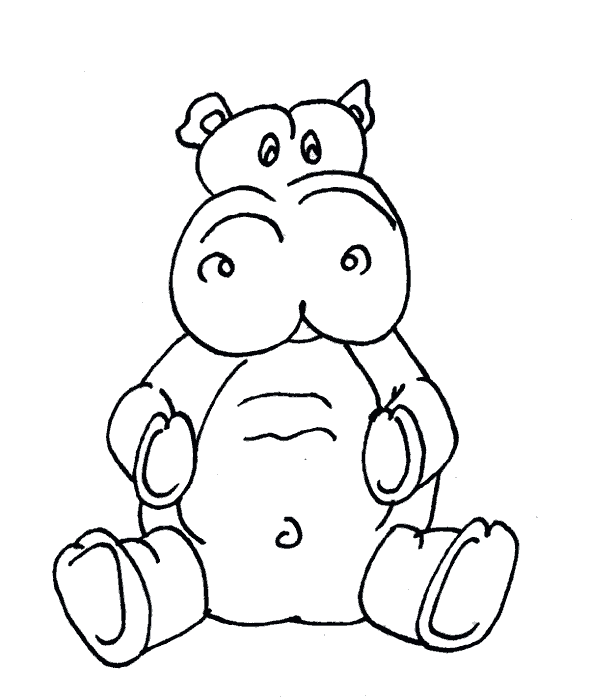 Dibujos para colorear de Hipopotamos, Hippopotamidae, Hippopotamus ...