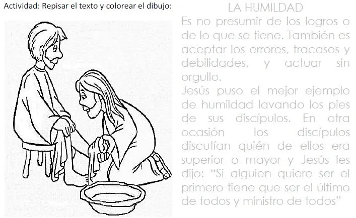 Dibujos para colorear del valor de humildad - Imagui