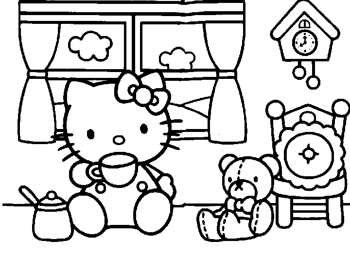 Dibujos para colorear de hello kitty grandes