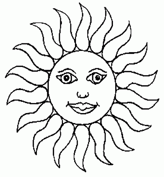 Dibujo de Soles para colorear. Dibujos infantiles de Soles ...