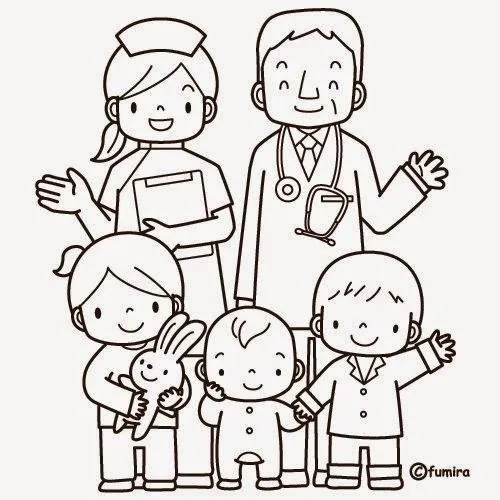 Maestra de Infantil: Dibujos para colorear de escenas médicas. El ... Maestra de Infantil: Dibujos para colorear de escenas médicas. El ...