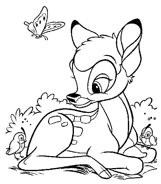 Dibujos disney para colorear: Bambi bebe para colorear