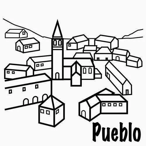 Dibujos para colorear. Maestra de Infantil y Primaria.: Pueblos y ...