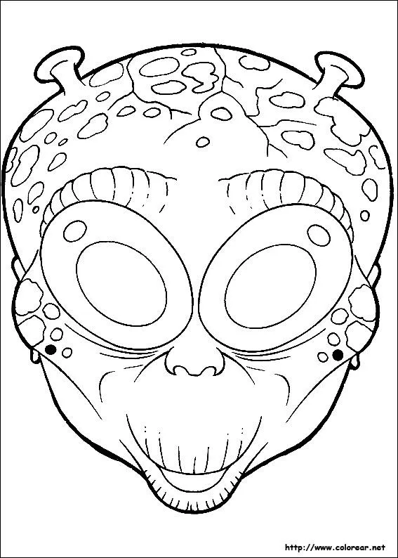 Dibujos para colorear de Máscaras de Halloween