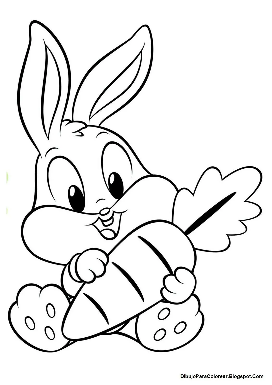 Dibujos Para Colorear: Dibujo Para Colorear Bebe Bugs Bunny Dibujos Para Colorear: Dibujo Para Colorear Bebe Bugs Bunny