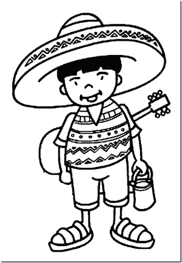 Dibujos para colorear México fiestas patrias | Busco Imágenes