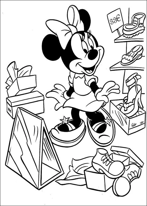 Dibujos para colorear Minnie Mouse 4