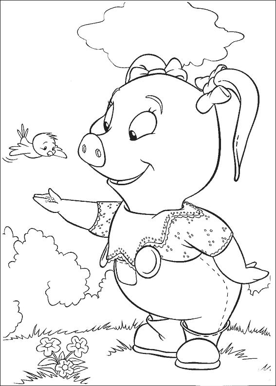 Dibujos para colorear de Miss Piggy, cerdita Piggy, Plantillas ...