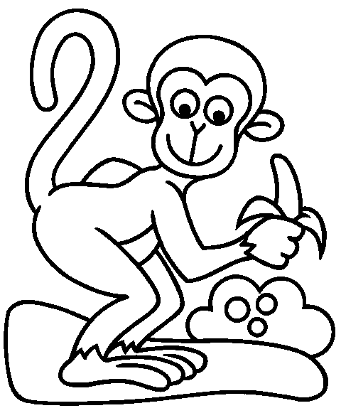 Dibujos para colorear de Monos, primates, simios