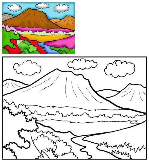Dibujos para Colorear de montaña | Dibujos Para Colorear Imagen Dibujos para Colorear de montaña | Dibujos Para Colorear Imagen