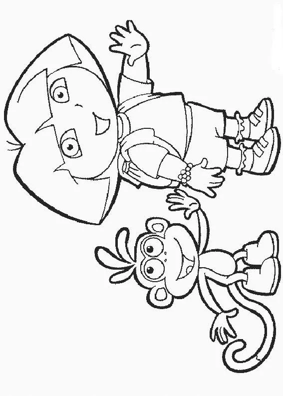 Dibujo para colorear de Dora la exploradora - Imagui