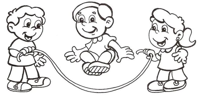 Dibujos para colorear niño saltando - Imagui