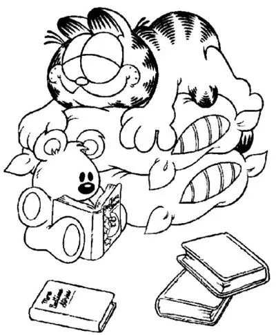  durmiendo. Dibujo para colorear de Garfield durmiendo. Dibujos ...