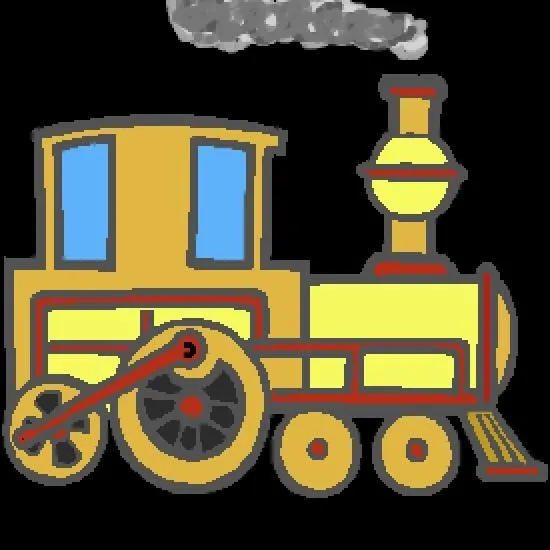 Dibujos para colorear para los niños: un tren de vapor - Dibujos ...