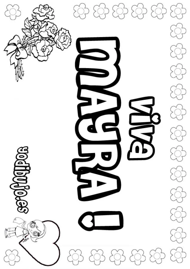 Dibujos para colorear NOMBRES NIÑAS, MAYRA para imprimir Dibujos para colorear NOMBRES NIÑAS, MAYRA para imprimir