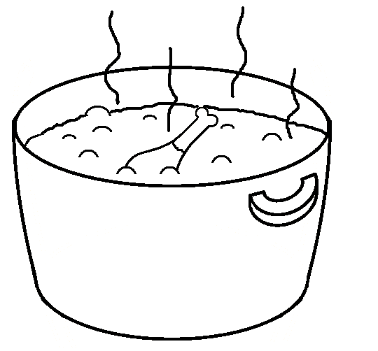 Dibujos para colorear de olla con agua hirviendo - Imagui