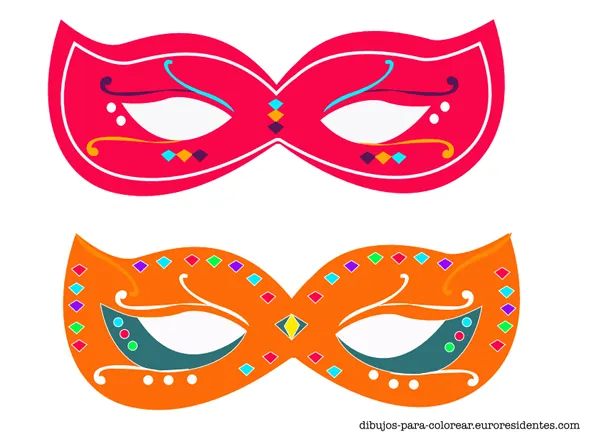 Dibujos para Colorear: Originales y bonitas máscaras de carnaval ...