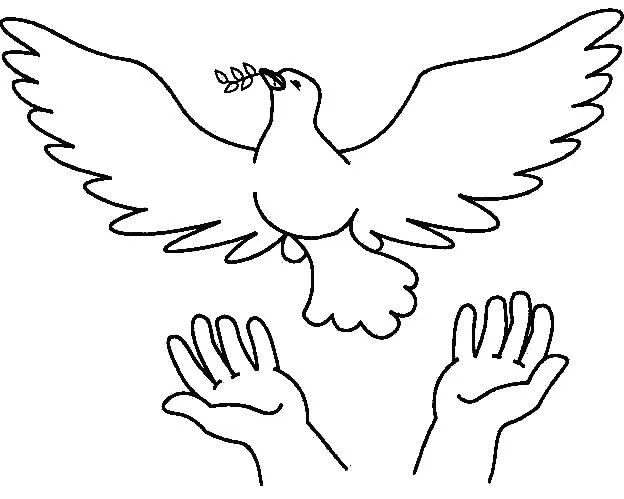 Dibujos para colorear palomas de la paz | Colorear dibujos infantiles