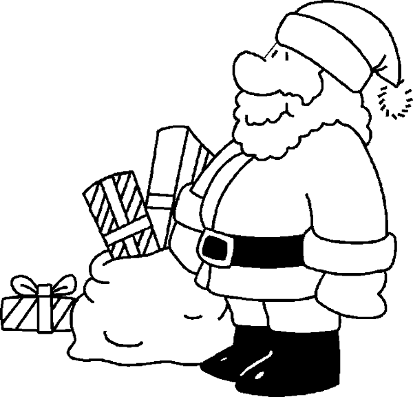 Dibujos para colorear de Papa Noel, Santa Claus, Viejito Pascuero ...