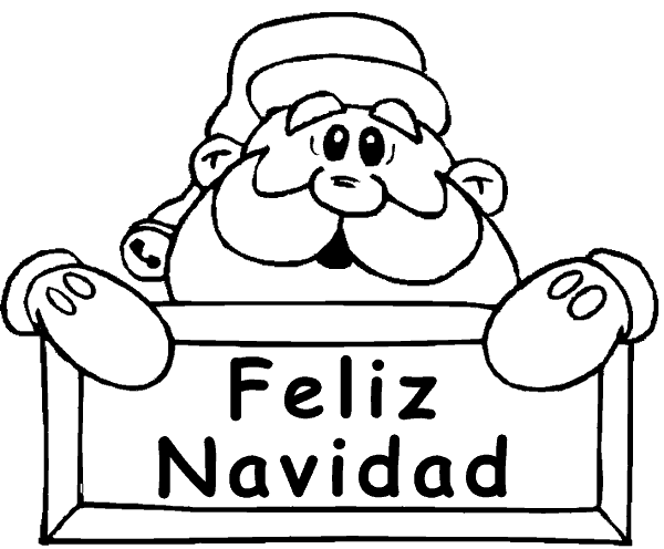 Dibujos para colorear de Papa Noel, Santa Claus, Viejito Pascuero ...