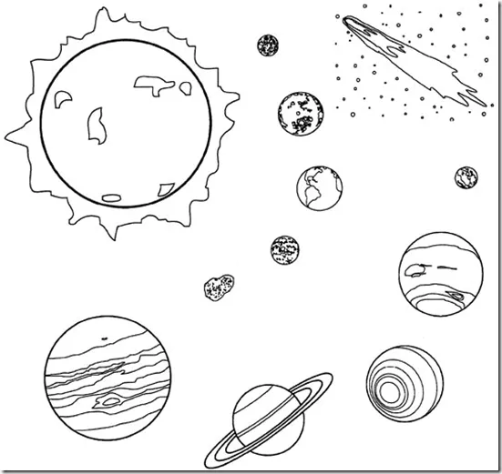 Dibujos para colorear sobre el universo - Imagui