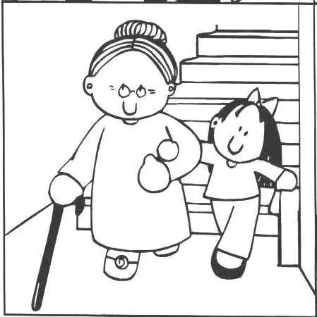 Dibujos para calcar dos niño ayudandose - Imagui
