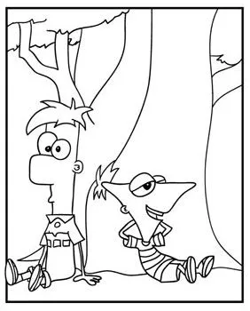 Dibujos para colorear de Phineas y Ferb