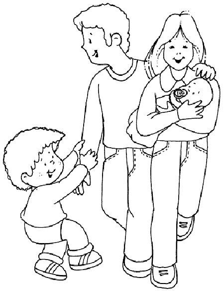 Dibujos para colorear de una familia - Imagui