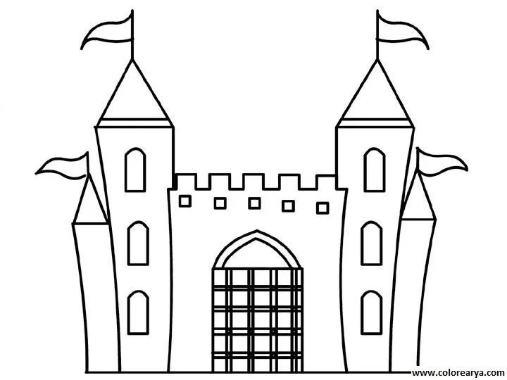Dibujos colorear castillos - Imagui
