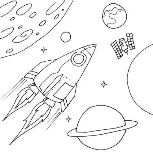 Dibujos sobre el espacio para niños - Imagui