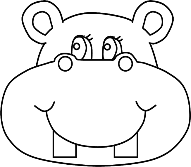 Hipopotamo animado para colorear - Imagui