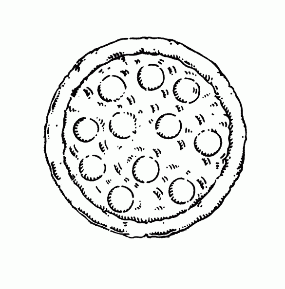 Dibujos pizzas para colorear - Imagui
