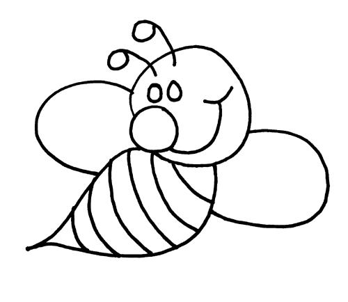 Dibujos colorear abeja - Imagui