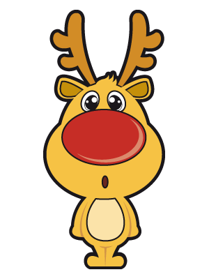 Colorea dibujos de navidad - Reno constipado Colorea dibujos de navidad - Reno constipado