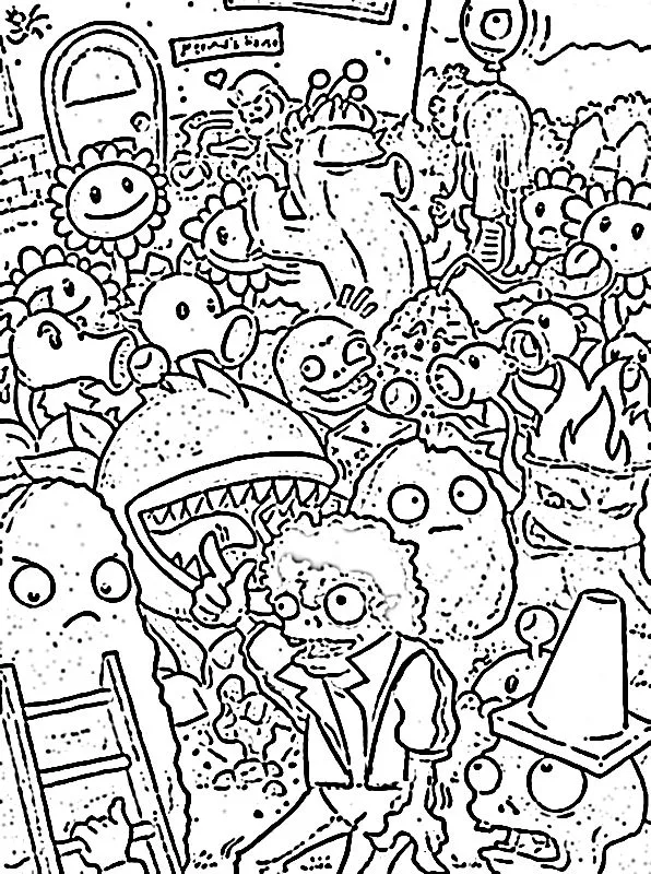 De dibujos para colorear de plantas contra zombies - Imagui