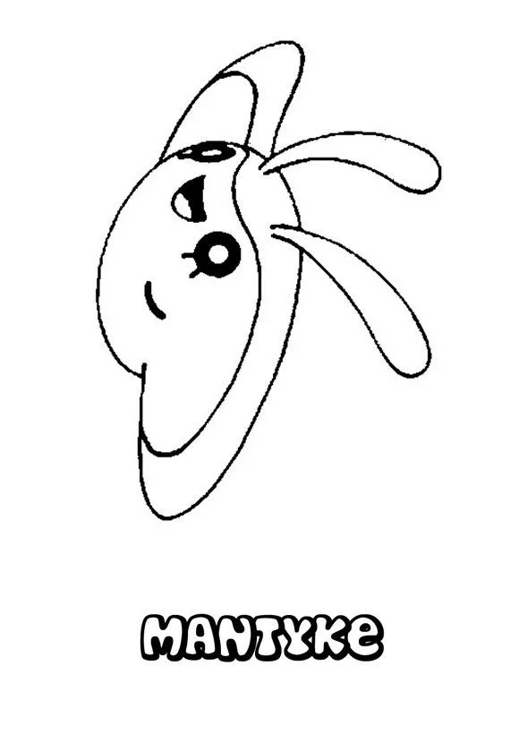 Dibujo Pokemon Mantyke - Dibujos para colorear POKEMON AGUA