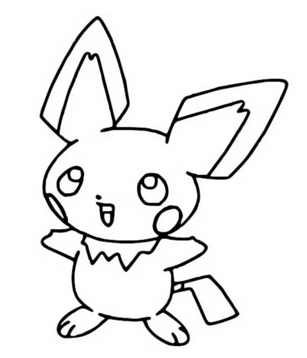 Dibujos para colorear Pokemon - Pichu - Dibujos Pokemon