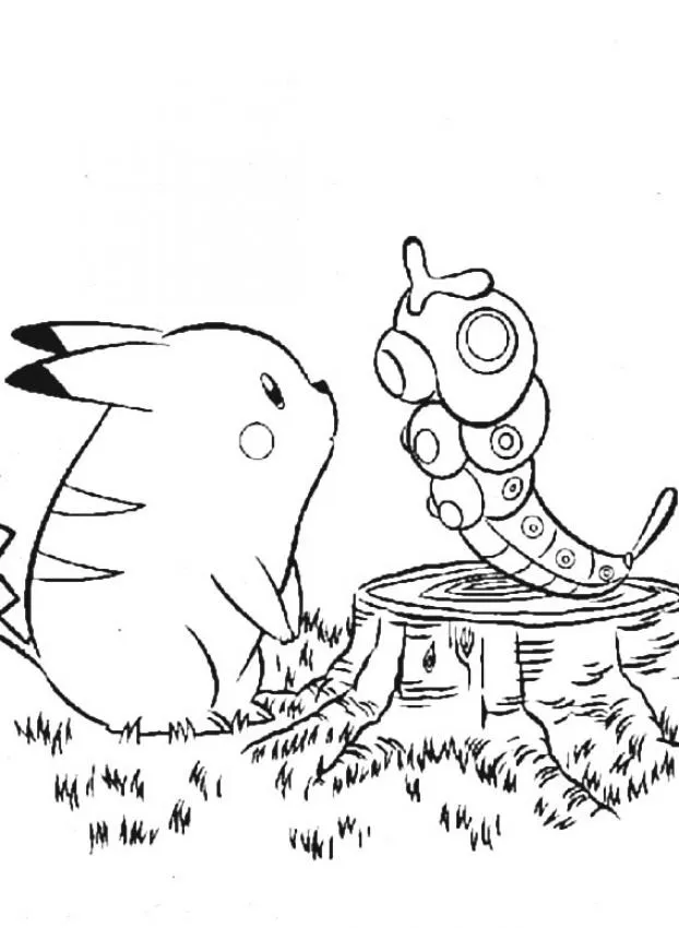 Dibujos para colorear POKEMON, Pikachu para imprimir