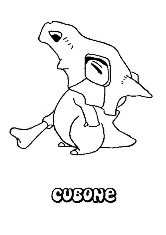 Dibujo Pokemon Cubone - Dibujos para colorear POKEMON TIERRA