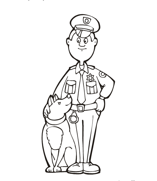 Dibujos animados de policias para colorear - Imagui