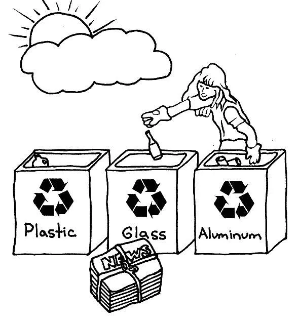 Dibujos para colorear en el Día del Reciclaje | Imágenes Totales Dibujos para colorear en el Día del Reciclaje | Imágenes Totales