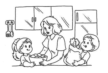 Dibujos para colorear la responsabilidad de los niños en casa - Imagui